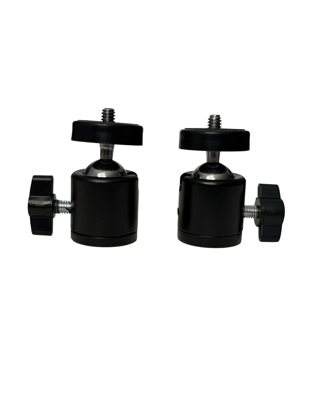 4 Pack Metal Tripod Mini Ball Head Mount 1/4” 360 Swivel Degree Adapter